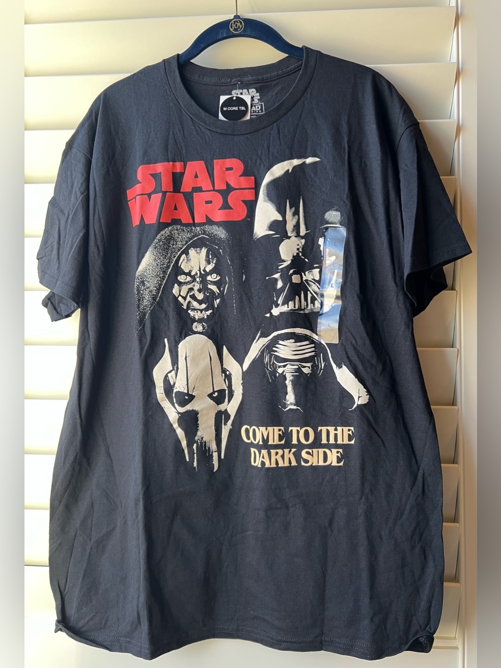 Star Wars New/Tags Large Black Graphic 'Come to the Dark Side' Tee